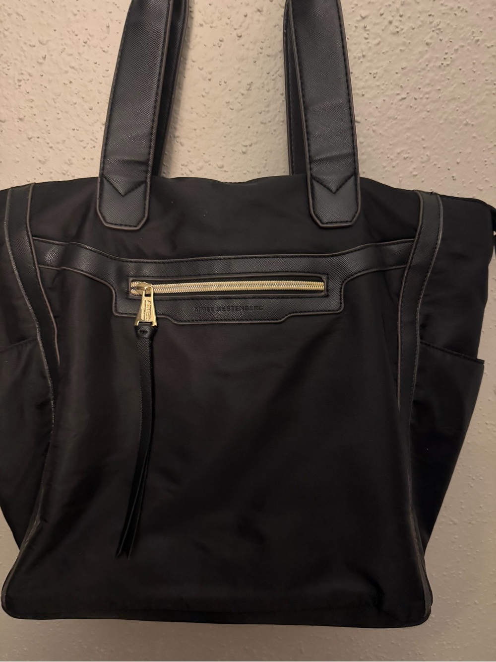 Aimee Kestenberg Black Tote with Gold Hardware